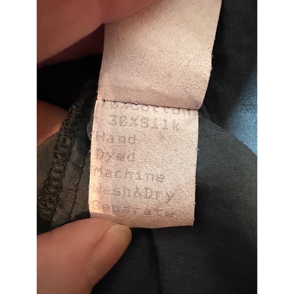 CP Shades Blue Cotton Silk Blend Pintuck Pleated Tunic Top Lagenlook Size S - Picture 4 of 5